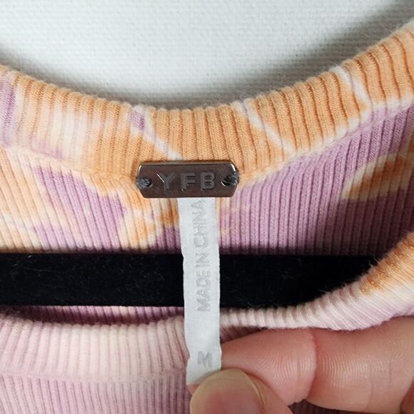 Christina Haack YFB Robbie Tie Dye Tank Size Medium Festival Hippie Racerback - Picture 5 of 8